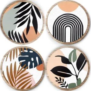 5 PCS Circle Wall Painting